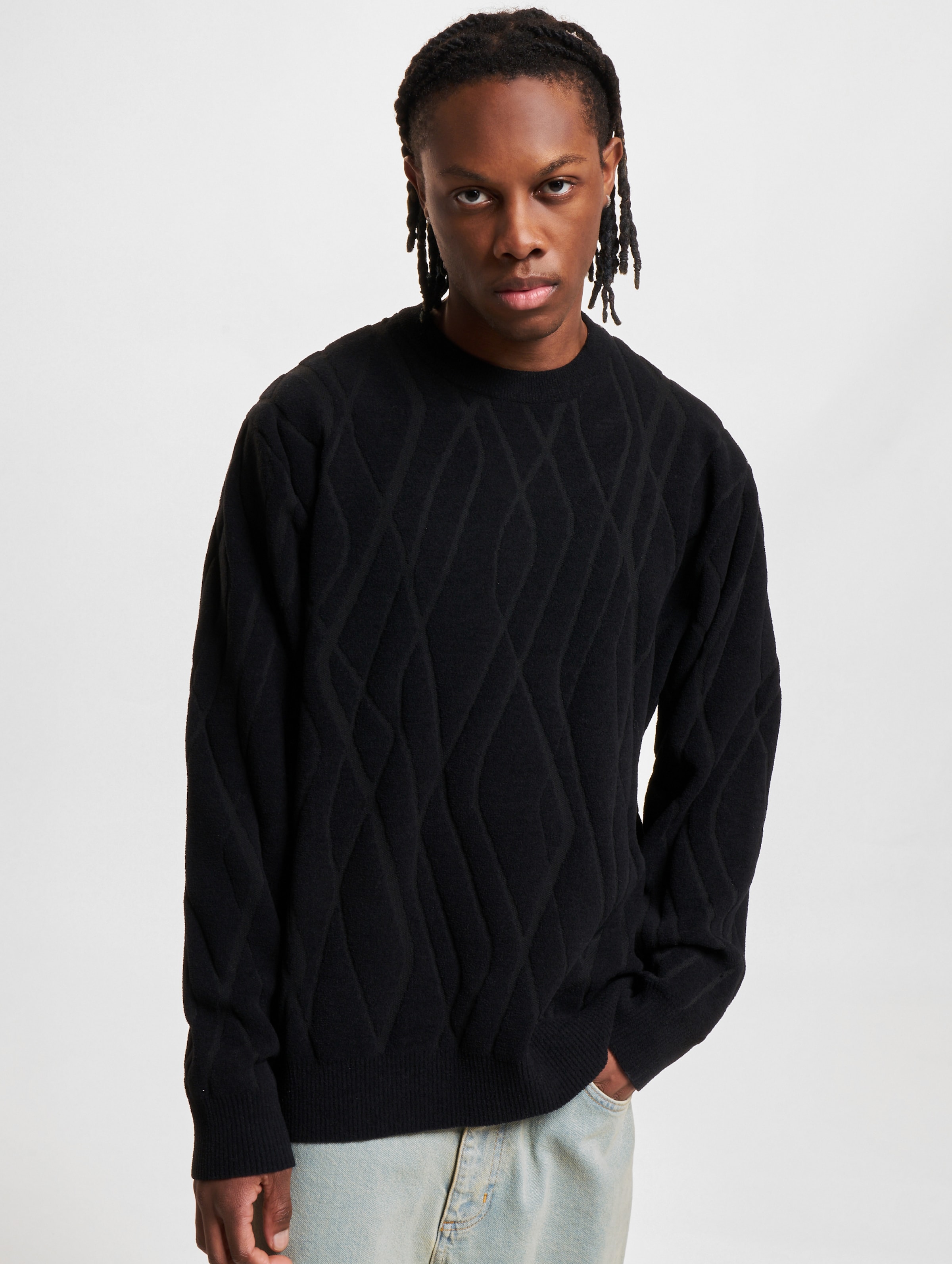 Jack & Jones Bowen Knit Crew Neck Pullover Unisex op kleur zwart, Maat XXL