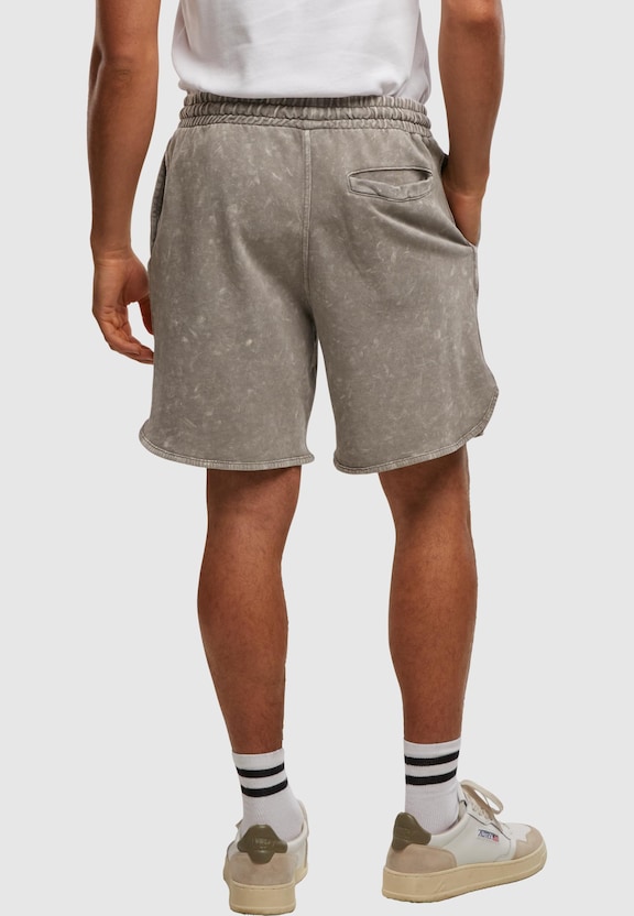 Washed Piped Shorts-1