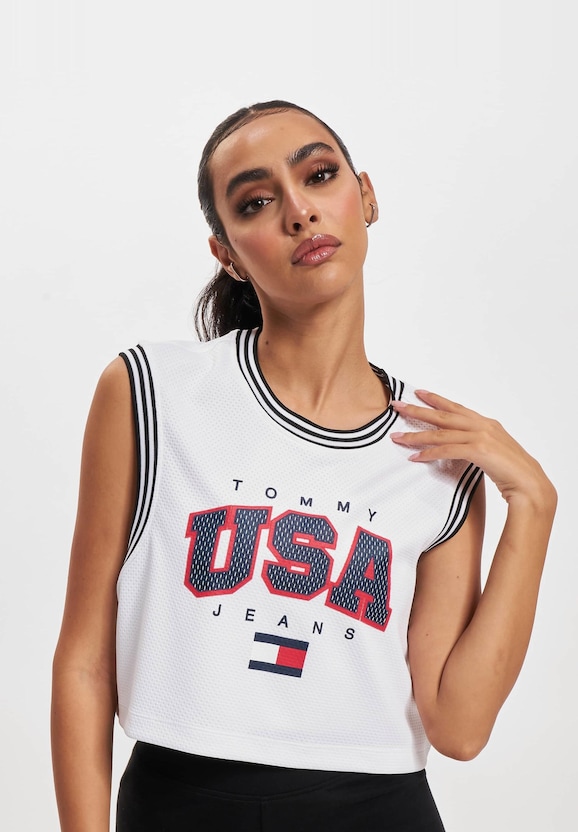 Tommy Jeans Crp Usa Basketball Crop Top-0