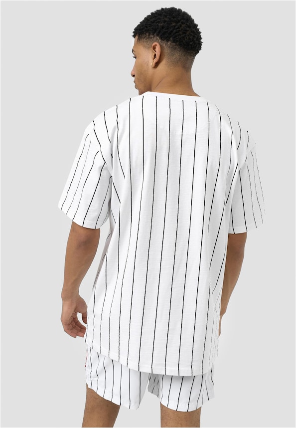 KKMQ32041WHT Small Signature Pinstripe Tee-1