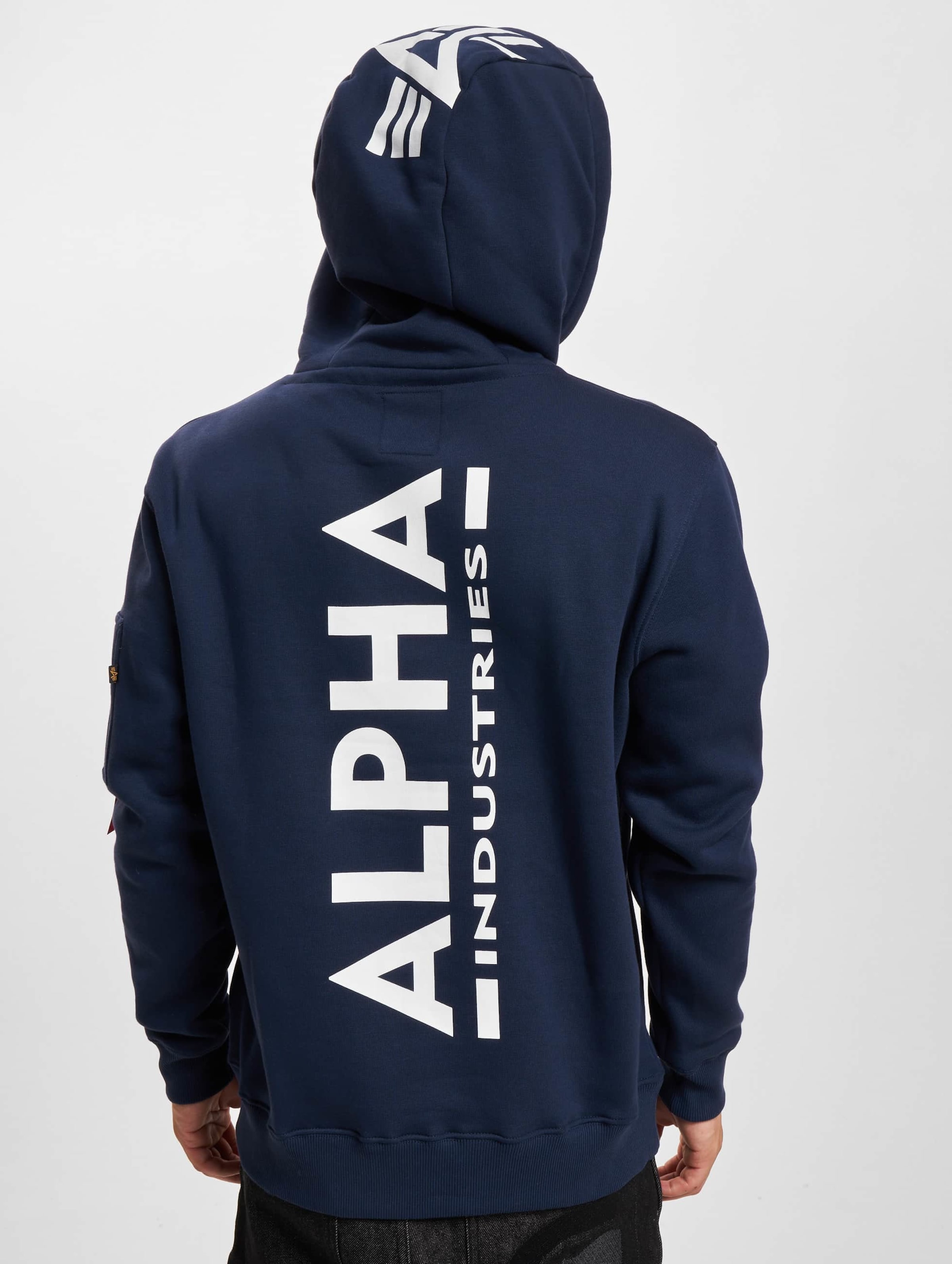 Alpha Industries Back Print Hoodies DEFSHOP 72718