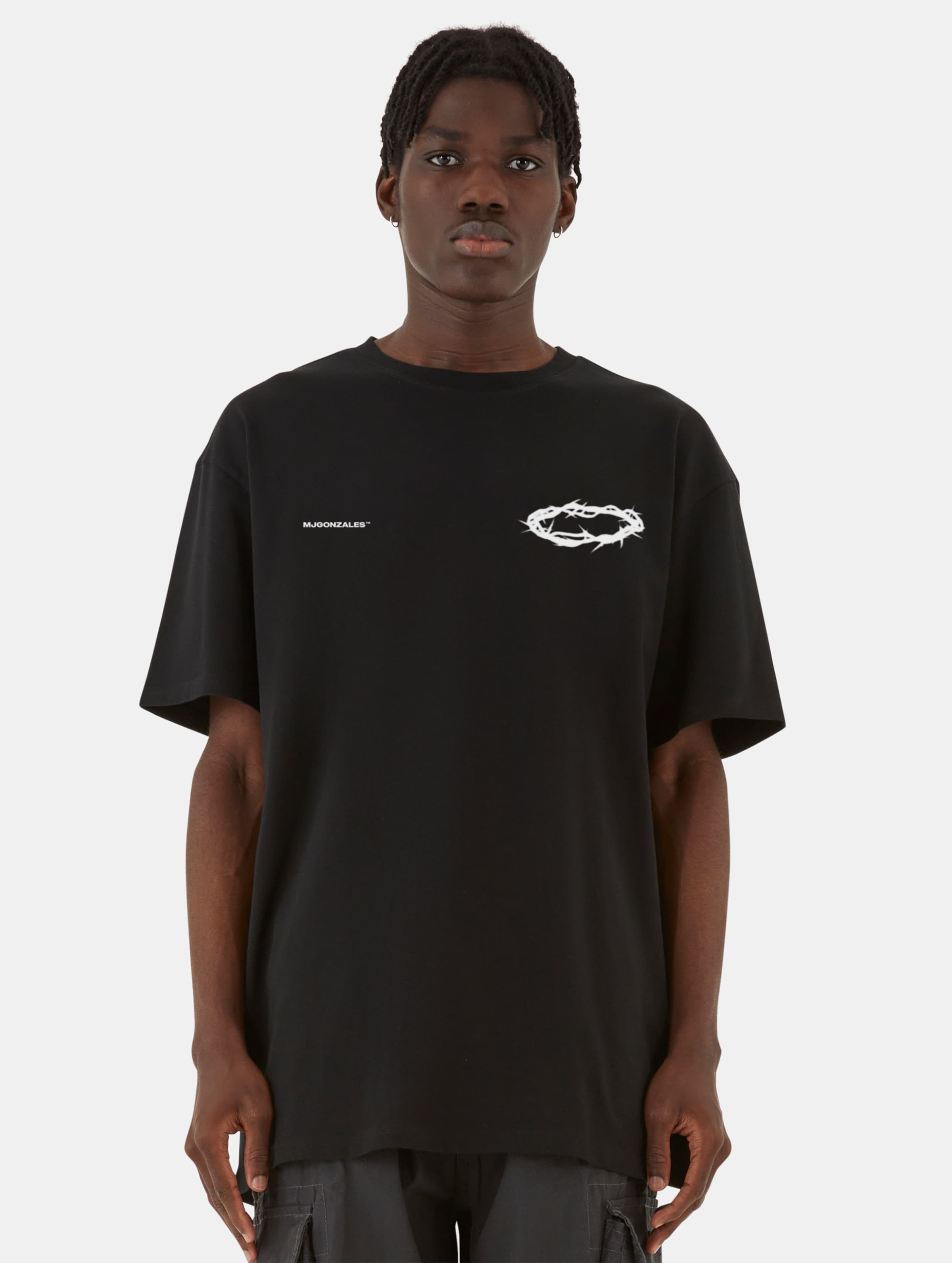 MJ Gonzales CROWN OF THORNS heavy oversized T-Shirts Männer,Unisex op kleur zwart, Maat XL