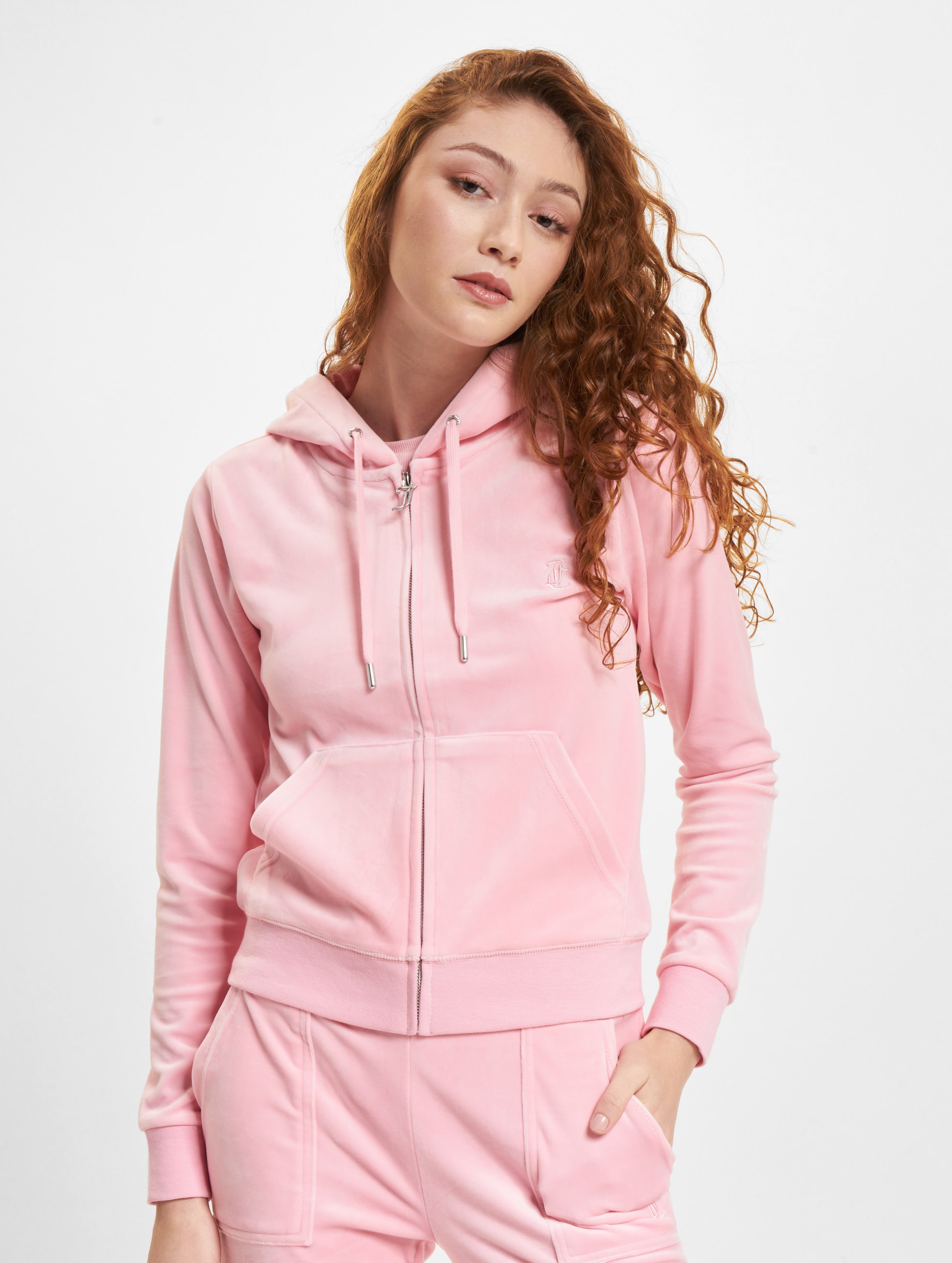 Juicy Couture Robertson Class Zip Hoodies Frauen,Unisex op kleur roze, Maat XL