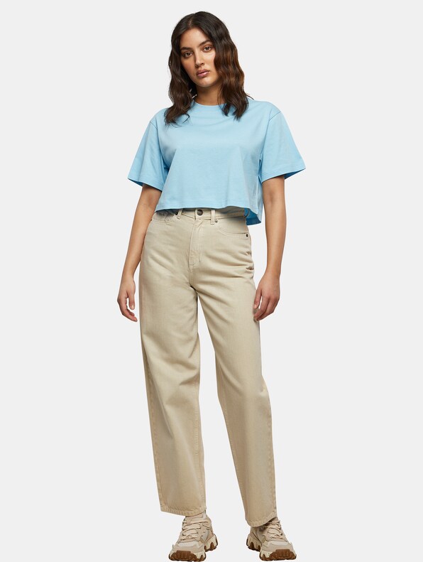 Build Your Brand Ladies Short Oversized Tee-3