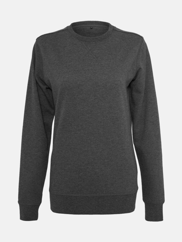 Build Your Brand Ladies Light Crewneck-3