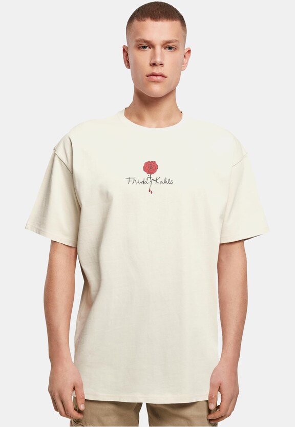 Frida Kahlo - Logo rose Heavy Oversize Tee-0