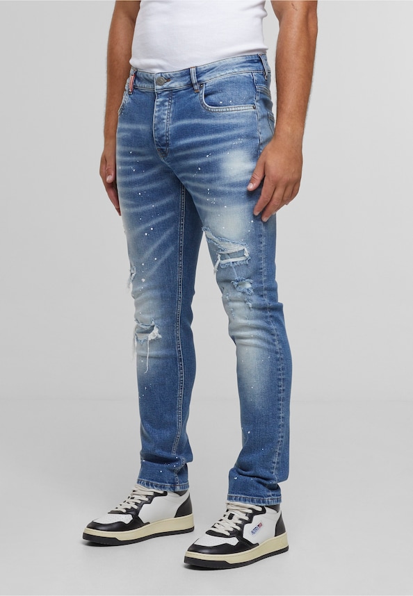 VICTOR RIPPED SLIM FIT JEANS-3