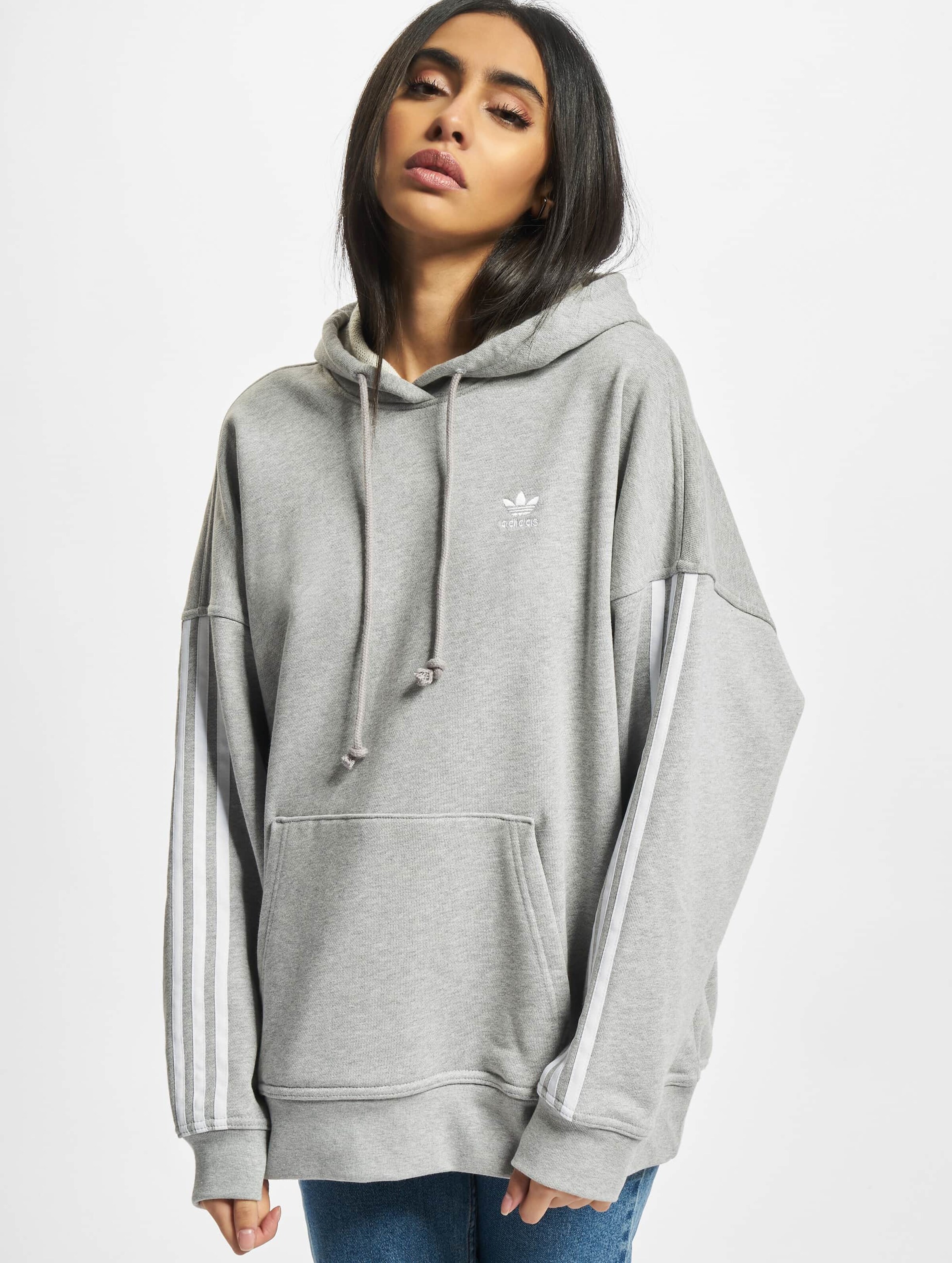 Adidas originals hoodie with lock up logo in lilac hot sale