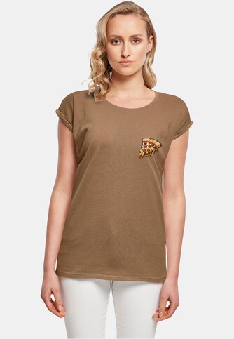 Ladies Pizza Comic Extended Shoulder
