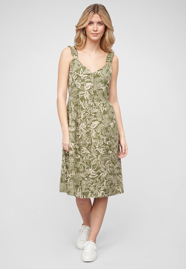 VIETNI TIA FRILL STRAP KNEE DRESS-4