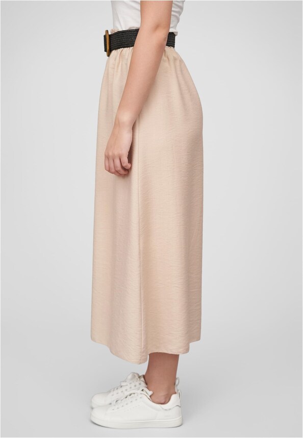 Cloud5ive Damen Longform Viskose Rock mit Gürtel-2