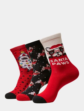 Pug Christmas Socks 3-Pack