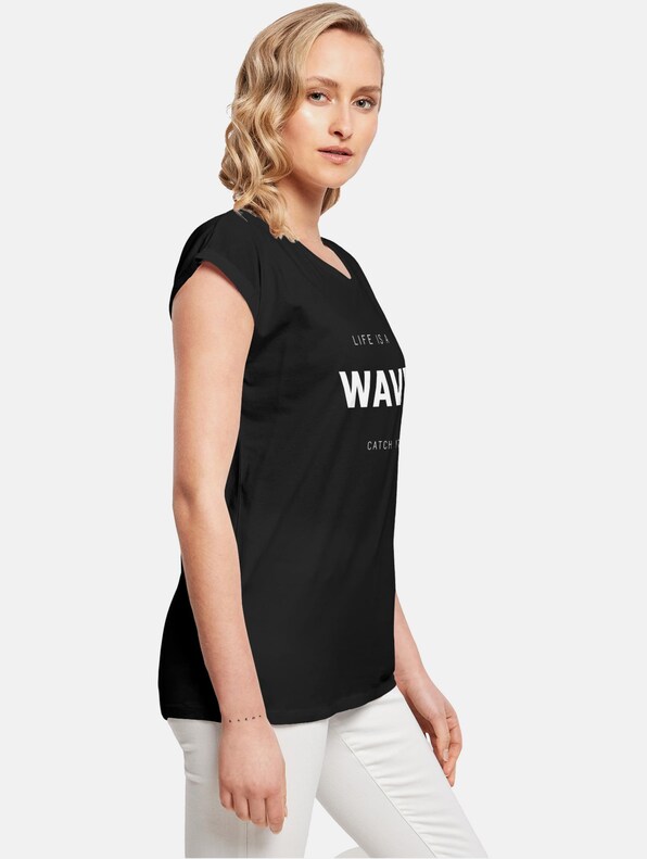 Ladies Summer - Life is a wave T-Shirt-3
