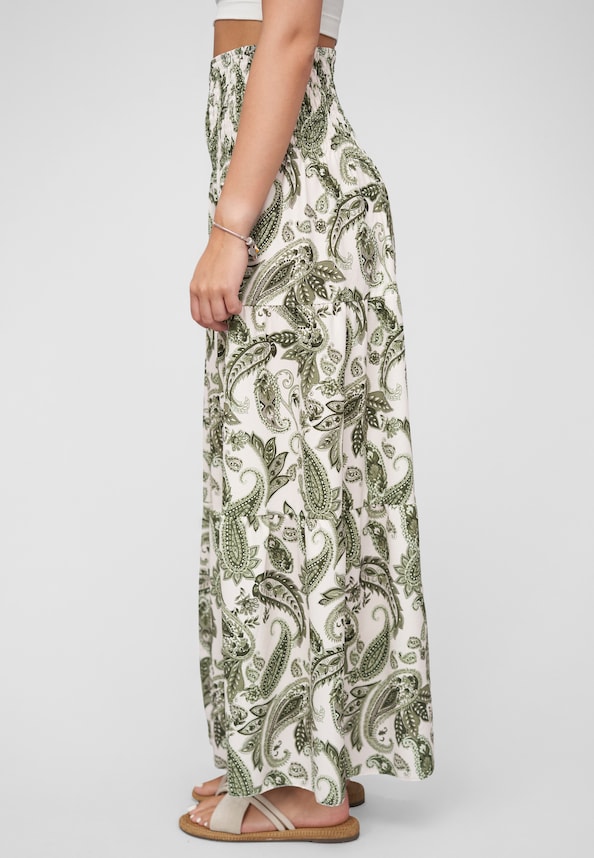 Maxi Skirt with paisley print-2