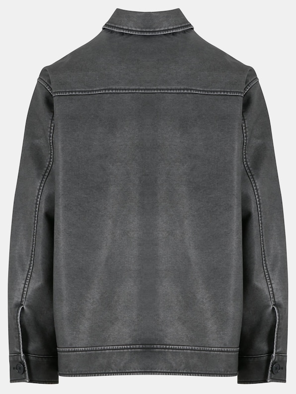 Urban Classics Synthetic Vintage Leather Shirt Jacket-7