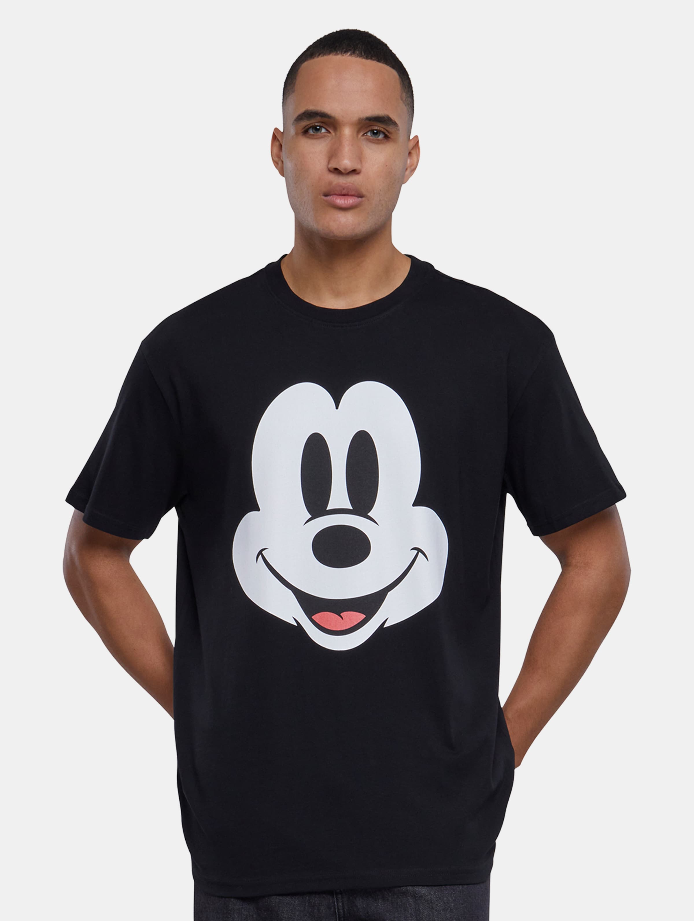 Mister Tee Upscale Mickey Mouse - Disney 100 Mickey Face Oversize Heren Tshirt - M - Zwart