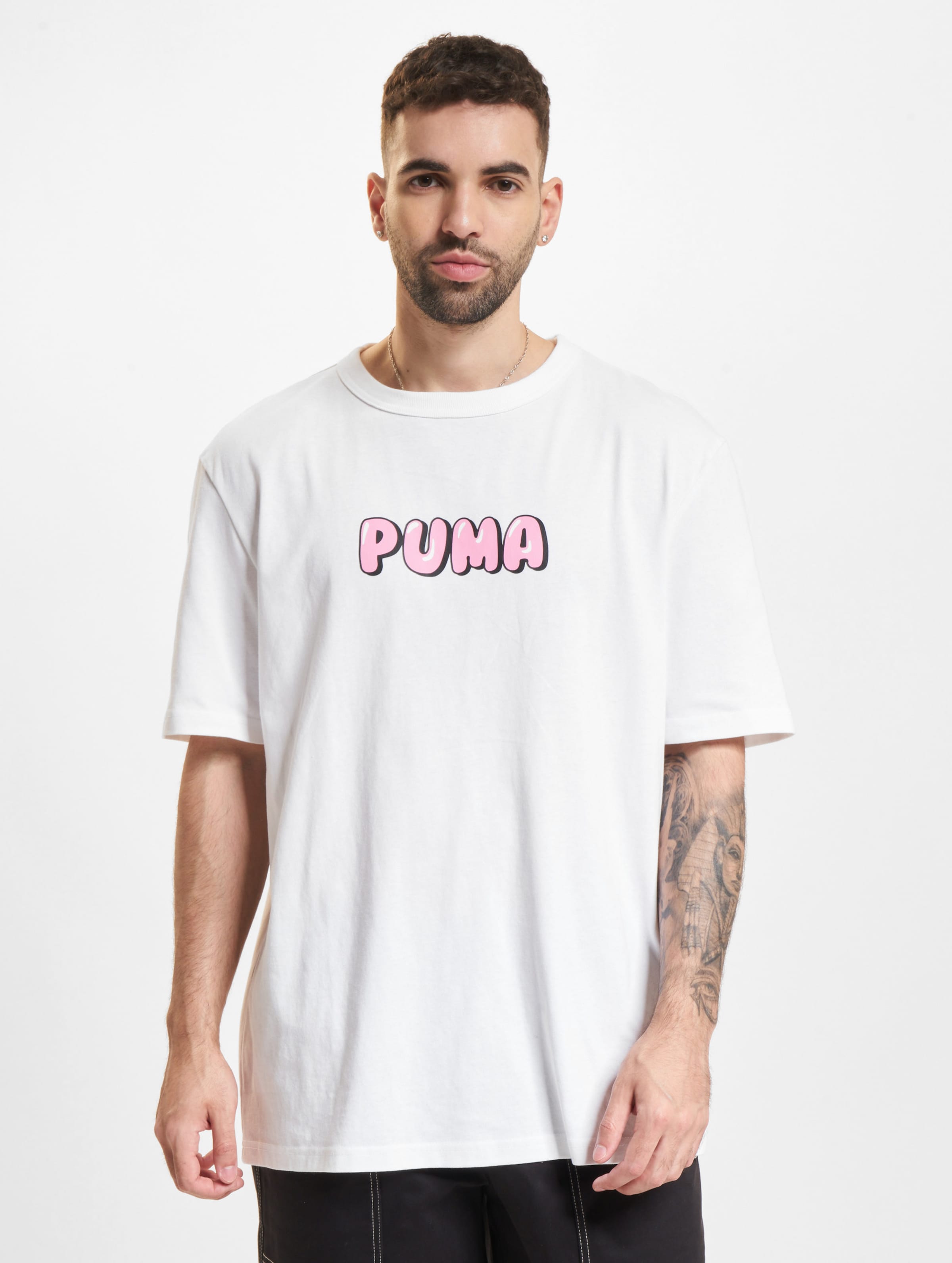Puma Downtown Graphic T-Shirt Männer,Unisex op kleur wit, Maat L
