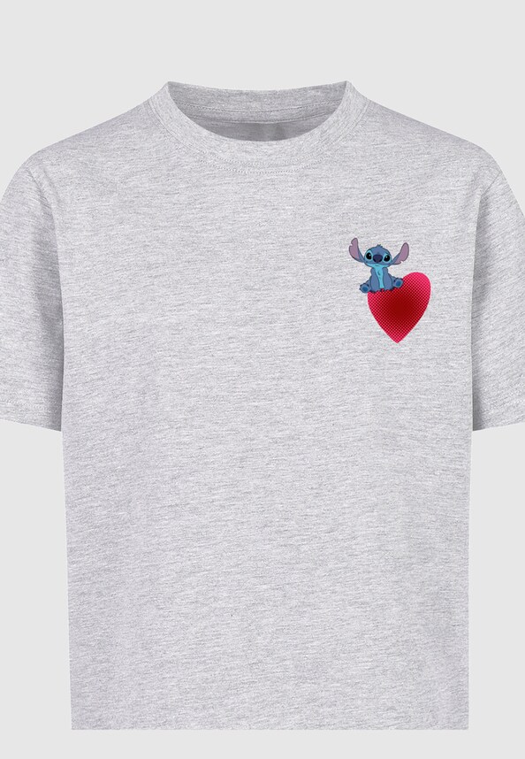 Kids Lilo and Stitch - Sitting on Heart Basic T-Shirt-2