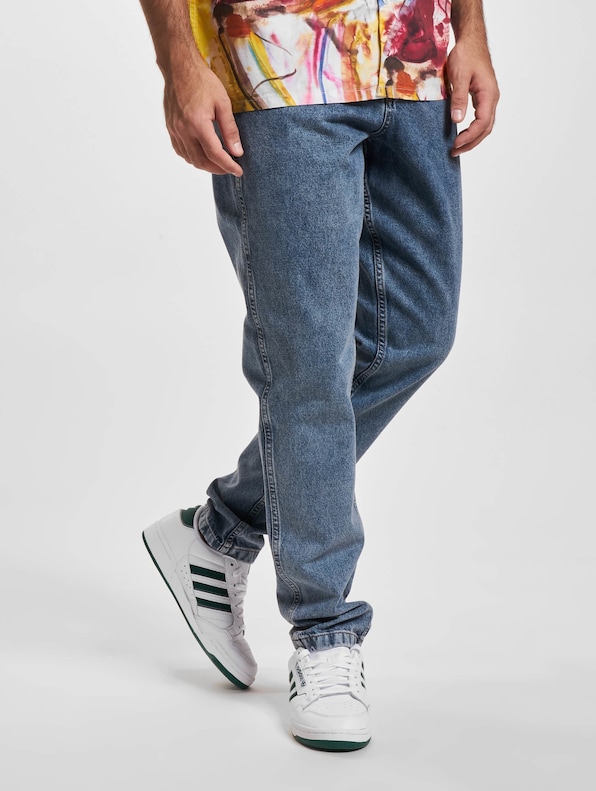 Small Signature Tape Five Pocket Denim Loose Fit-0