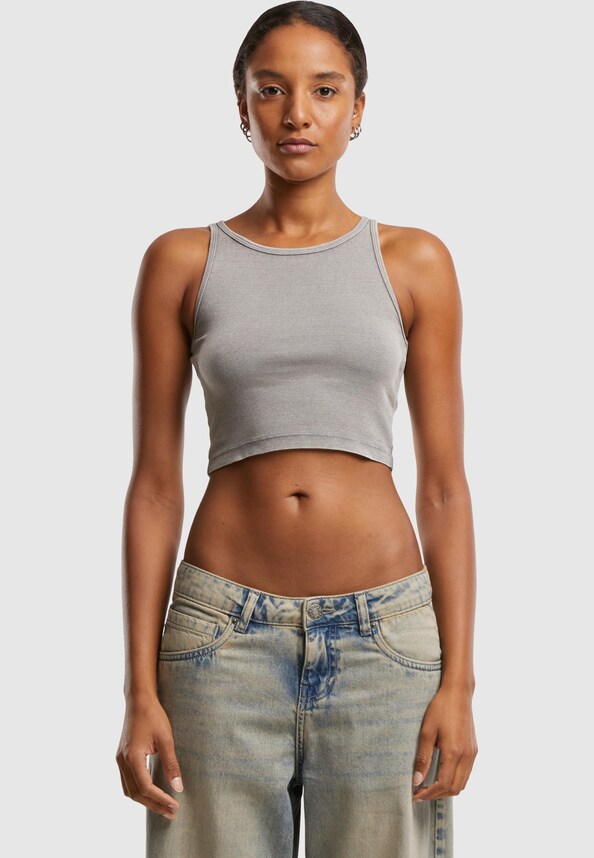 Ladies Washed Rib Jersey Cropped Top 2Pack-2