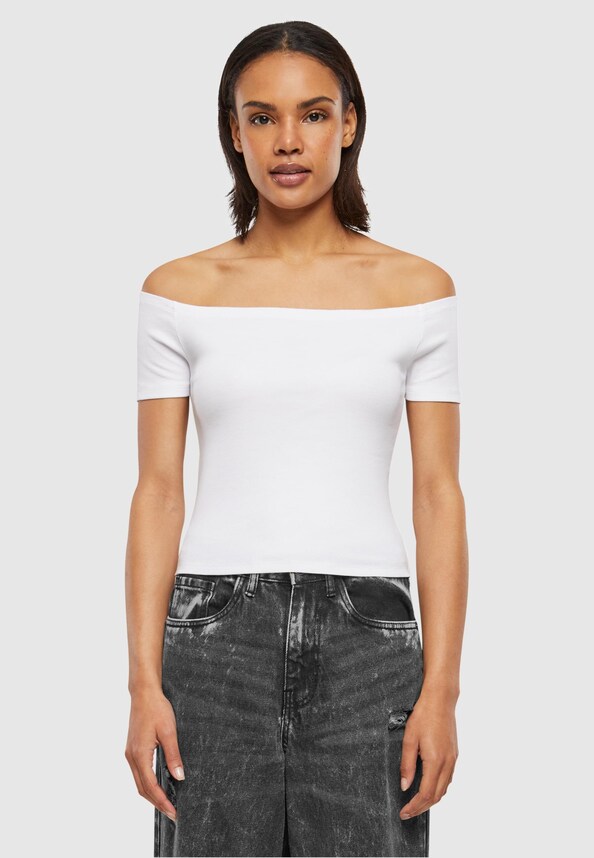 Ladies Organic Off Shoulder Rib-0