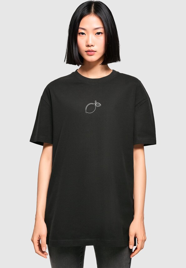 Ladies Summer - Lemon Oversized Boyfriend Tee-0