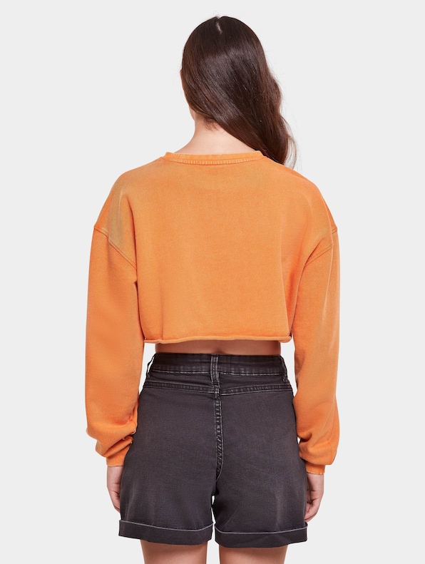 Ladies Cropped Flower Embroidery Terry-1