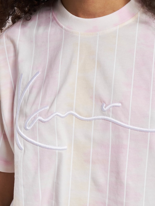 KW222-030-2 Signature Tie Dye Pinstripe Crop Tee-3