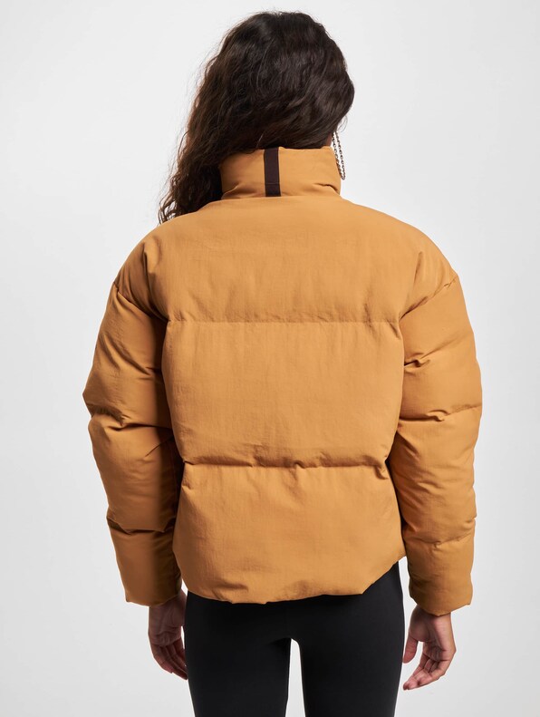 Puma Classics Oversized Short Polyball Puffer Winter Jacket Desert Tan-1