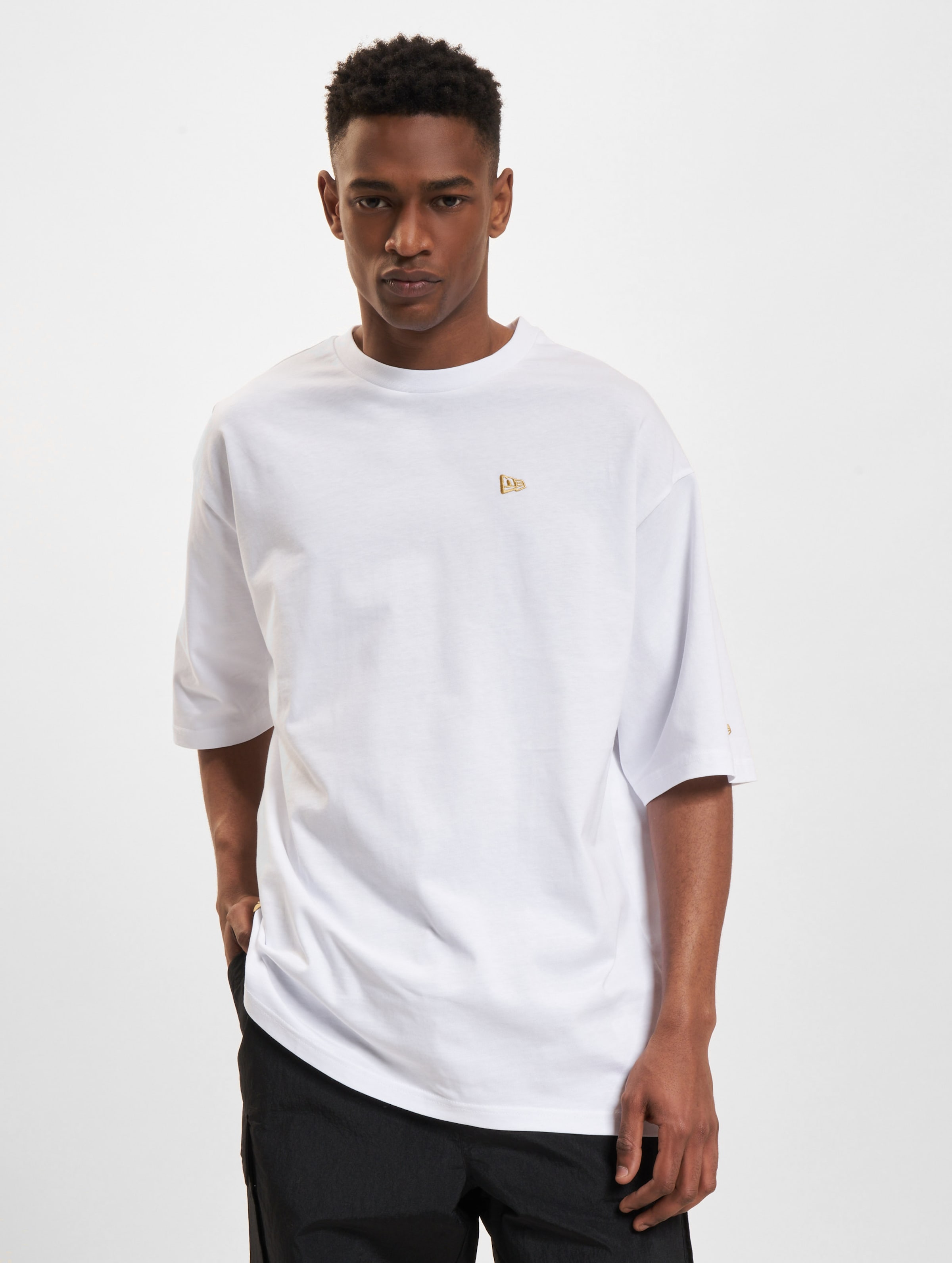 New Era Sticker Oversized T-Shirt Mannen op kleur wit, Maat XL