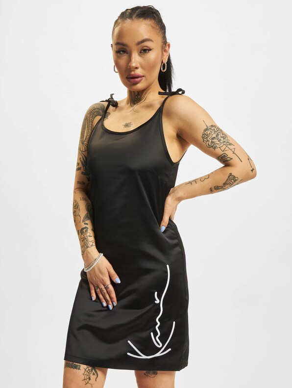 KW222-066-1 KK Signature Satin Dress-2
