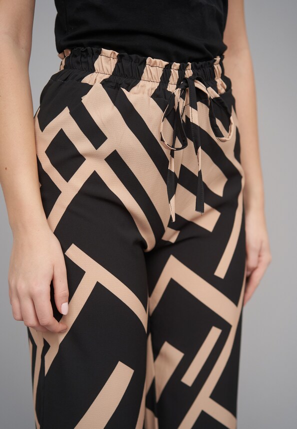 Summer Crepe Pant Geometric-5