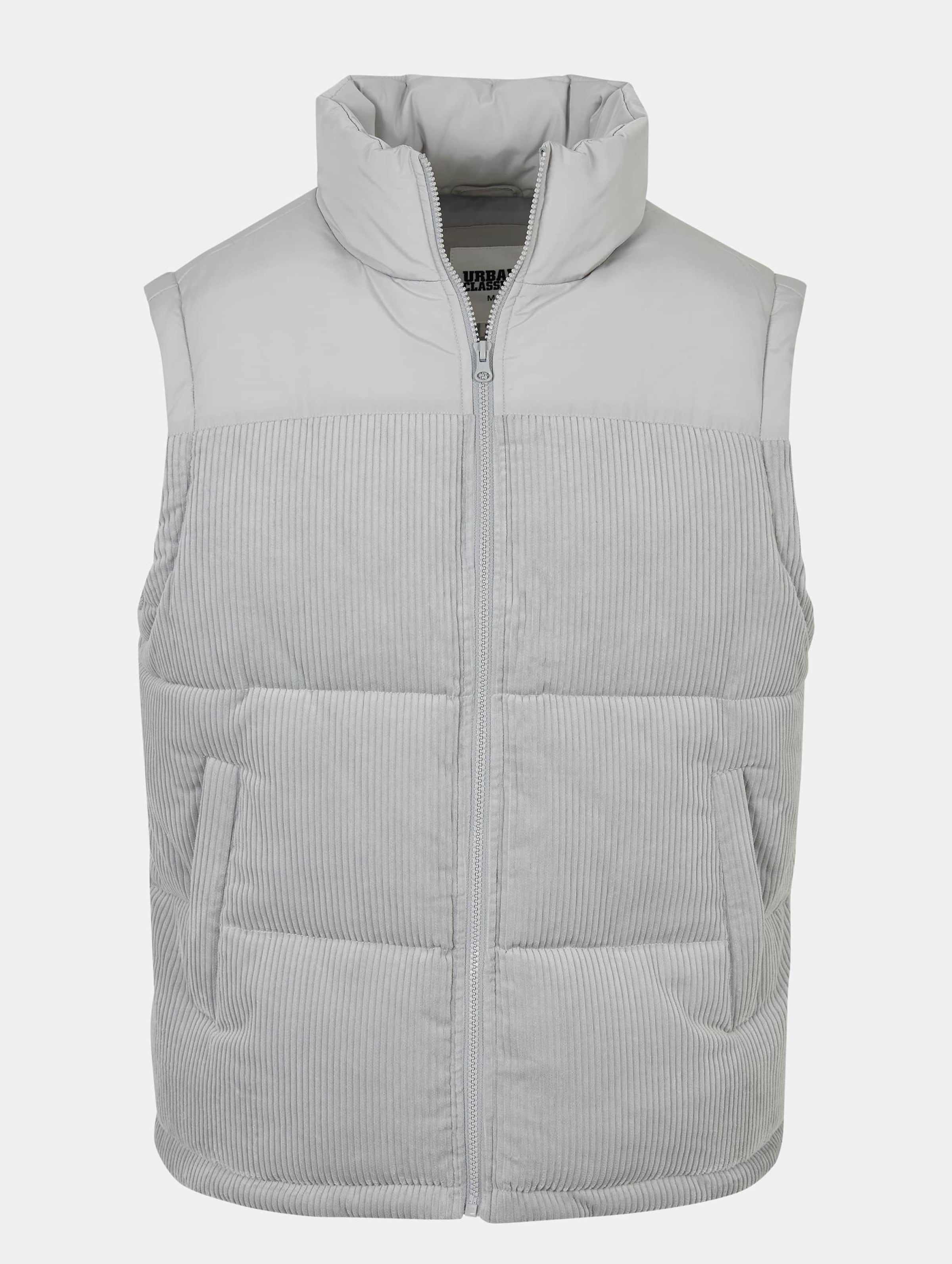 Urban Classics - Cord Sleeveless jacket - 5XL - Grijs
