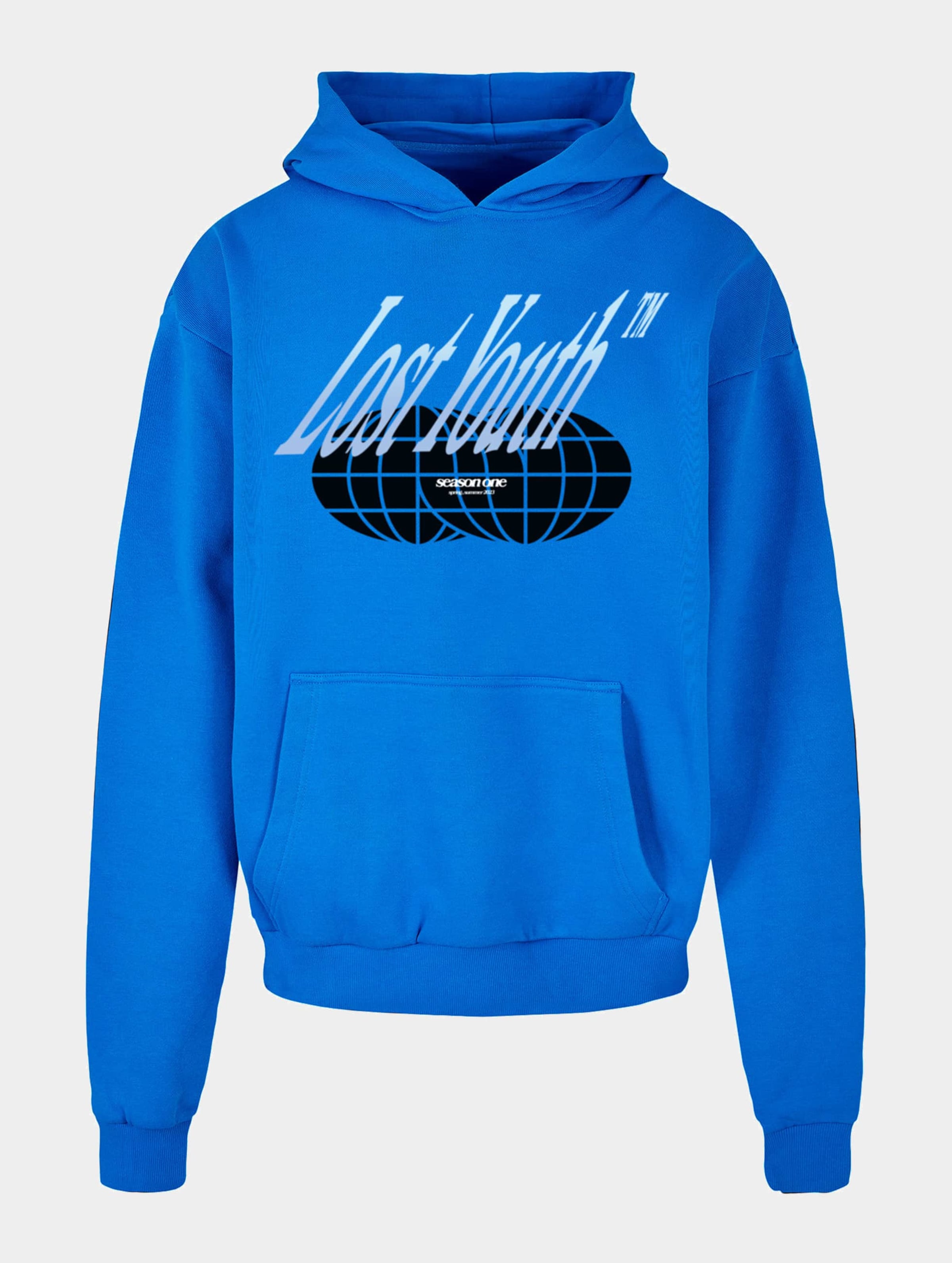 Lost Youth LY HOODY - ICON V.5 Mannen op kleur blauw, Maat 3XL