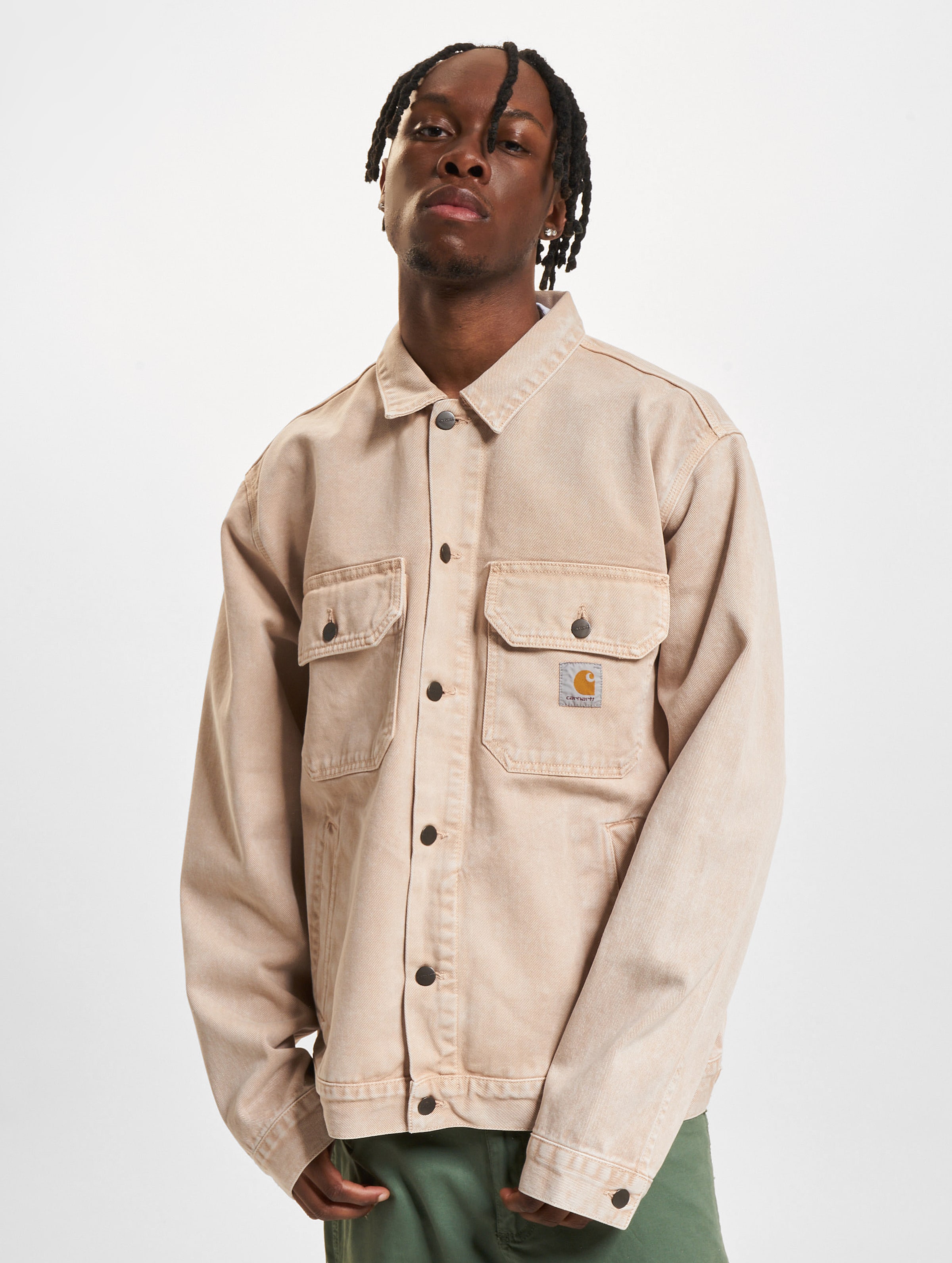 Carhartt WIP Stretson Jeansjacke Mannen op kleur beige, Maat XL