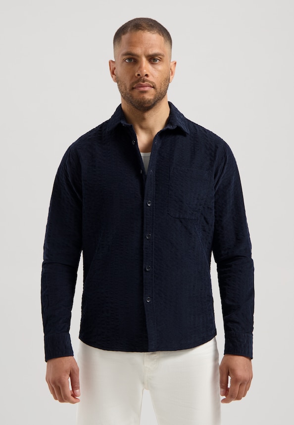 Patric Shirt Seersucker Ribcord-0