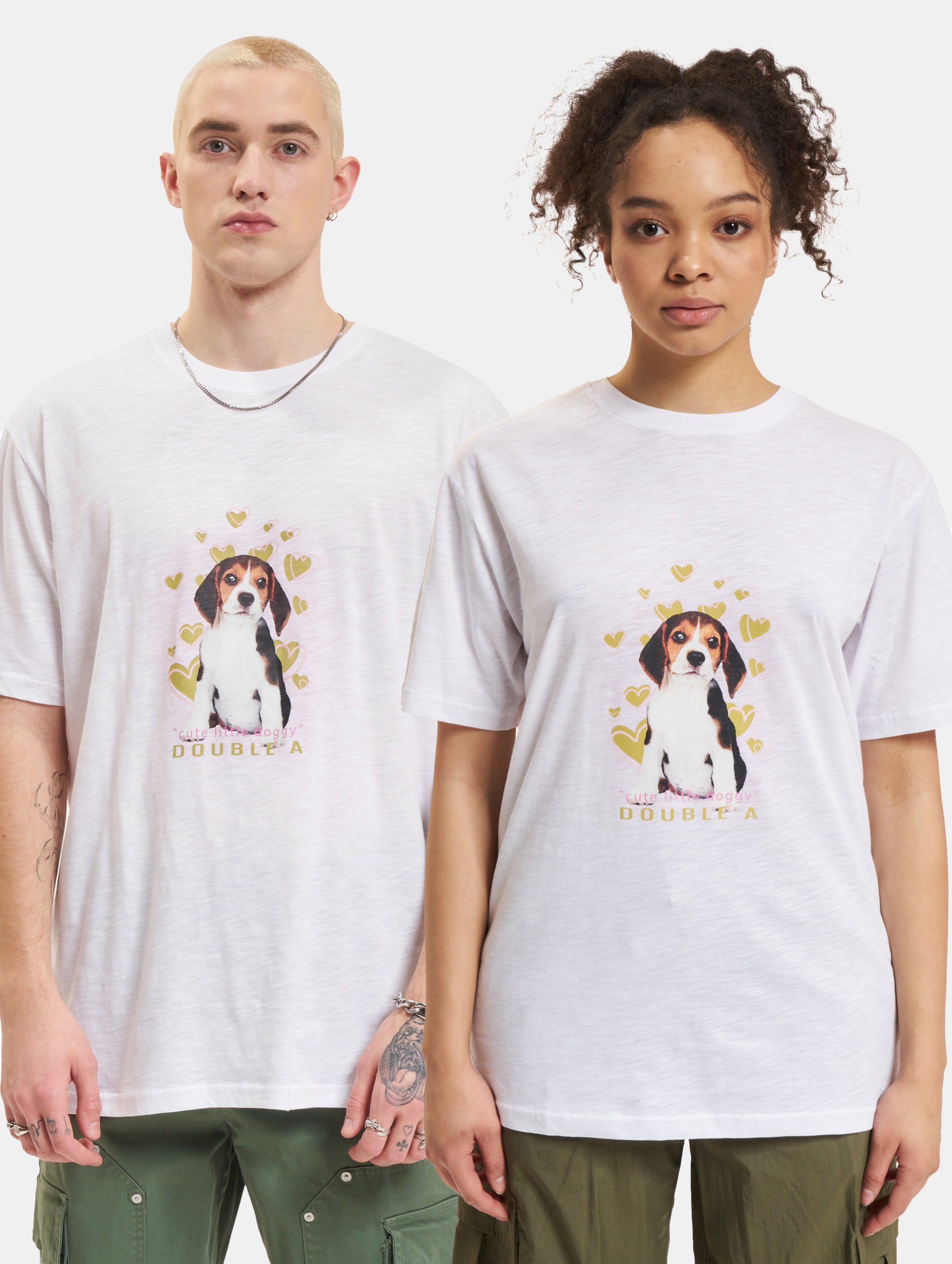 Wood Ace Cute Doggy T-Shirt Vrouwen op kleur wit, Maat S