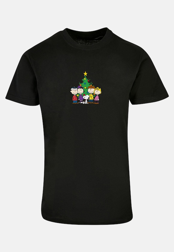 Peanuts Christmas Tree Basic Round Neck-2