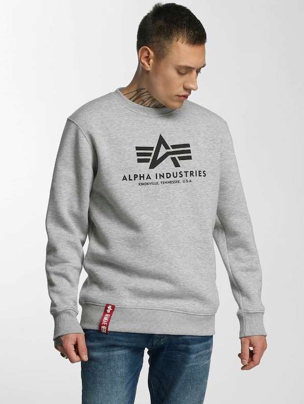 Alpha Industries Basic Sweatshirt Grey | DEFSHOP | 97187