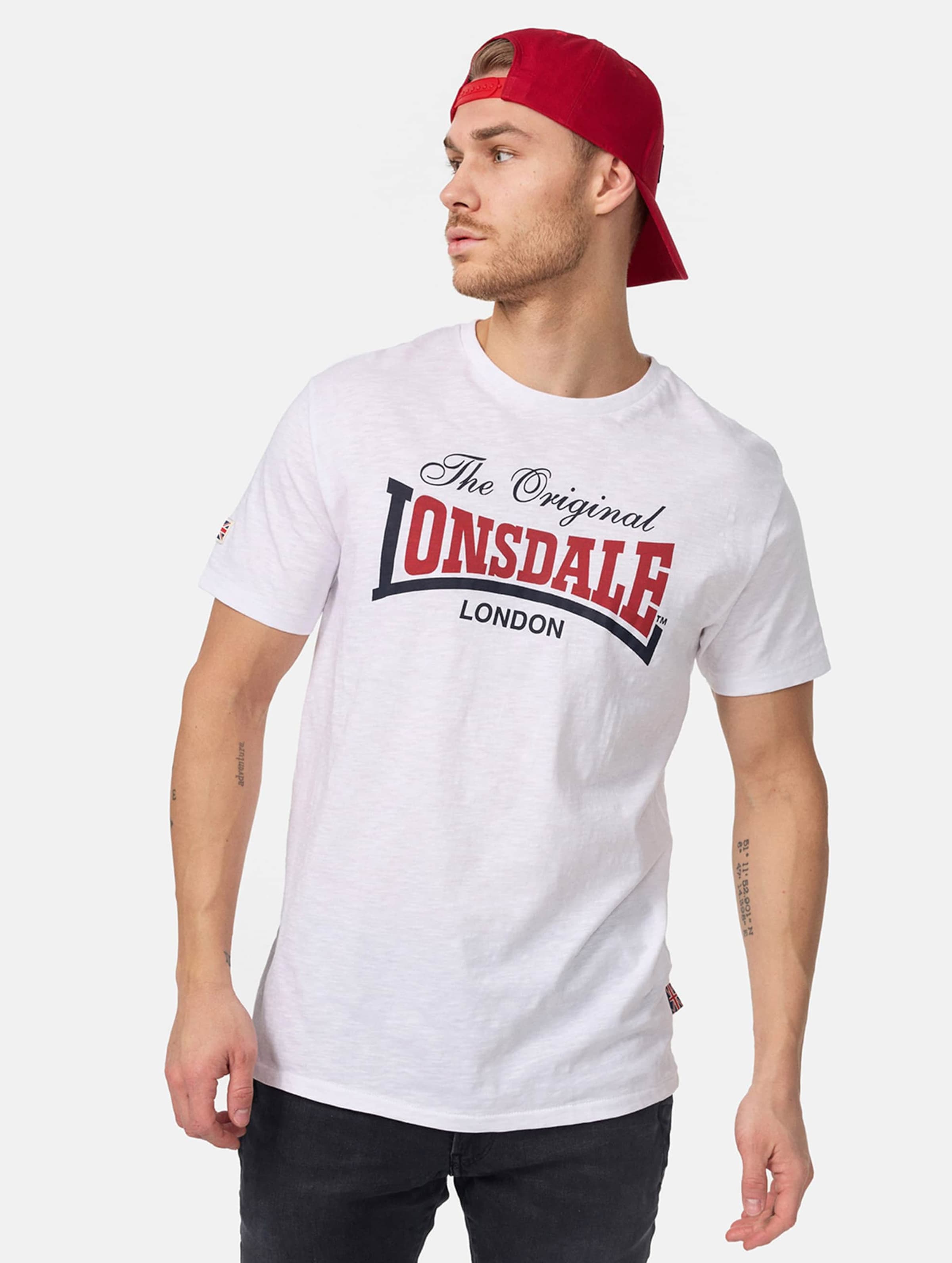 Lonsdale London Aldingham T-Shirt Mannen op kleur wit, Maat 3XL