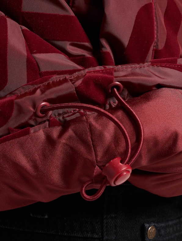 JM233-016-2 SJ Script Logo Geometric Aop Puffer Jacket-5