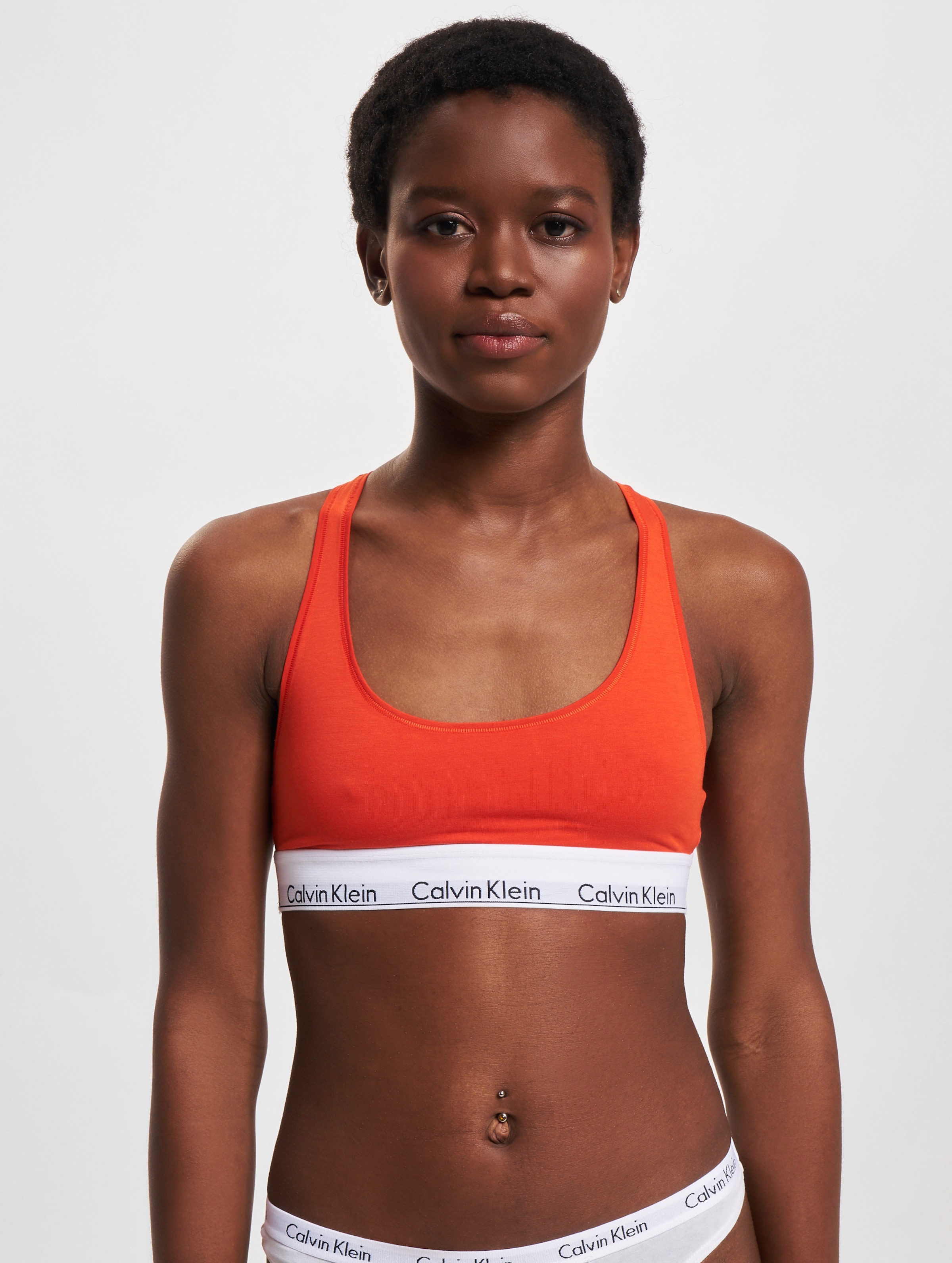 Calvin Klein Unlined Bralette Unterwäsche Vrouwen op kleur oranje, Maat XS