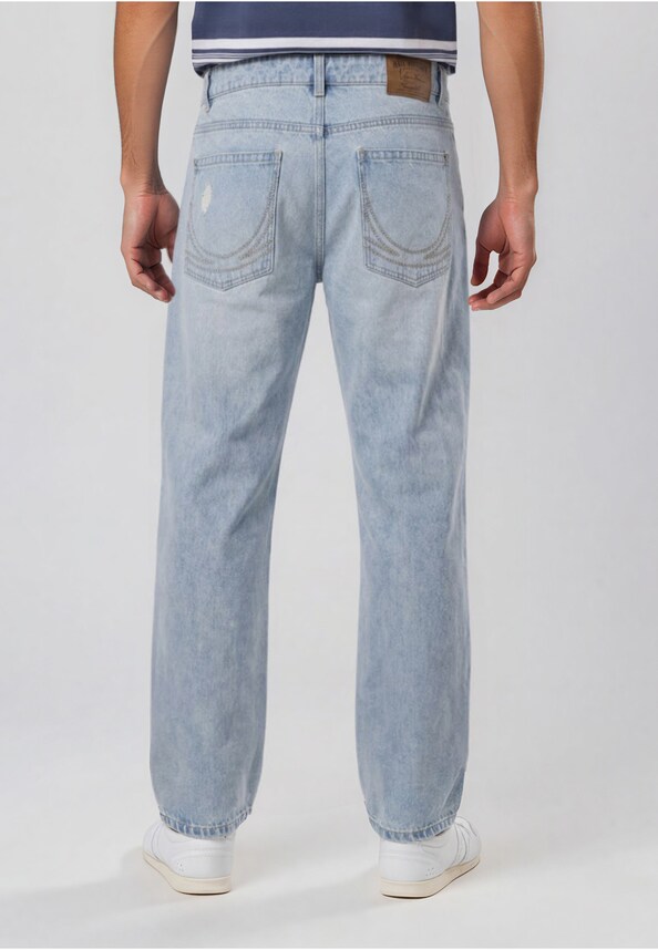 OG Distressed Straight Leg Jeans-1