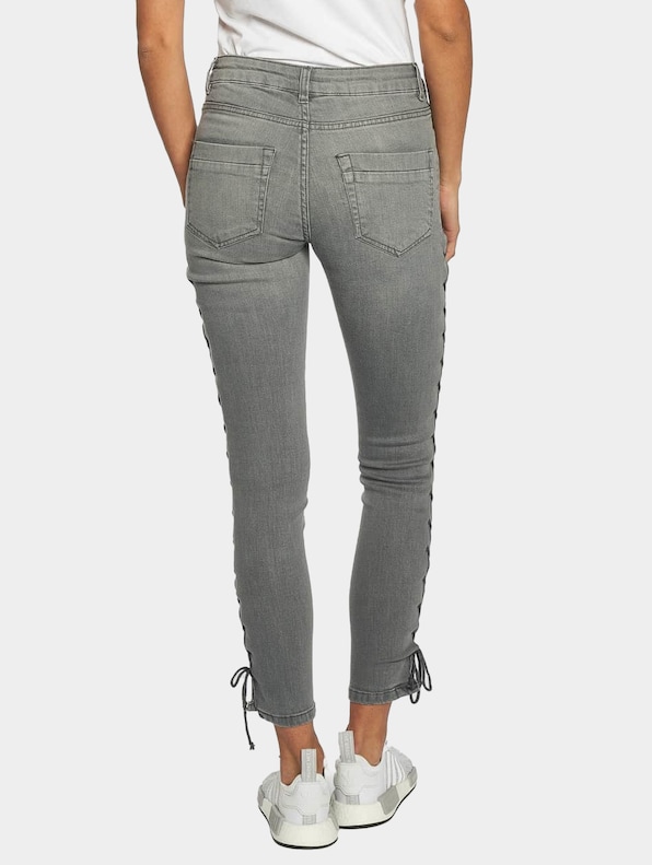 Urban Classics Lace up Denim Skinny Jeans-1