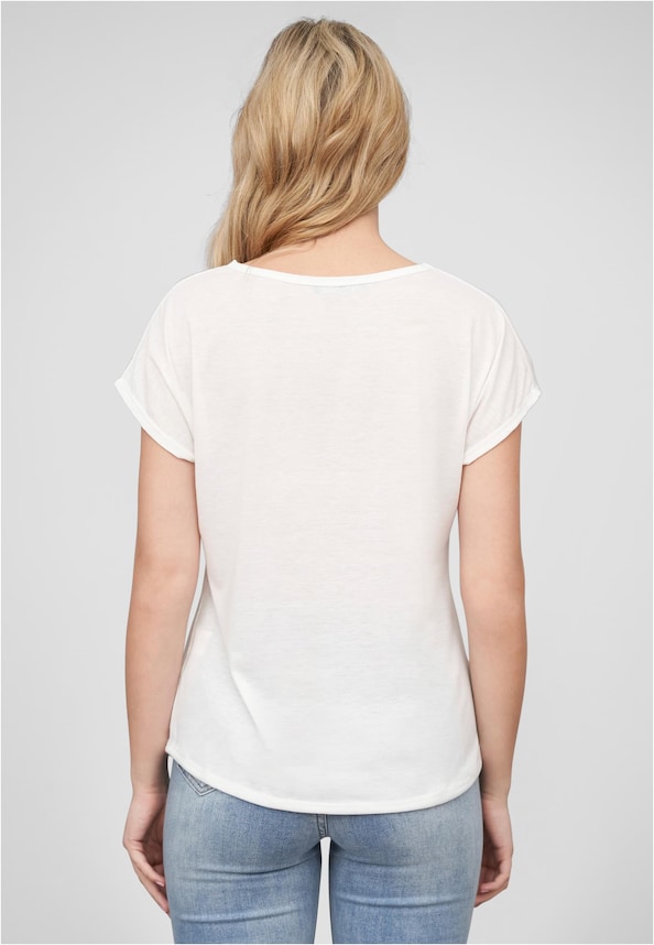 Viskose T-Shirt mit Blumen Print-1