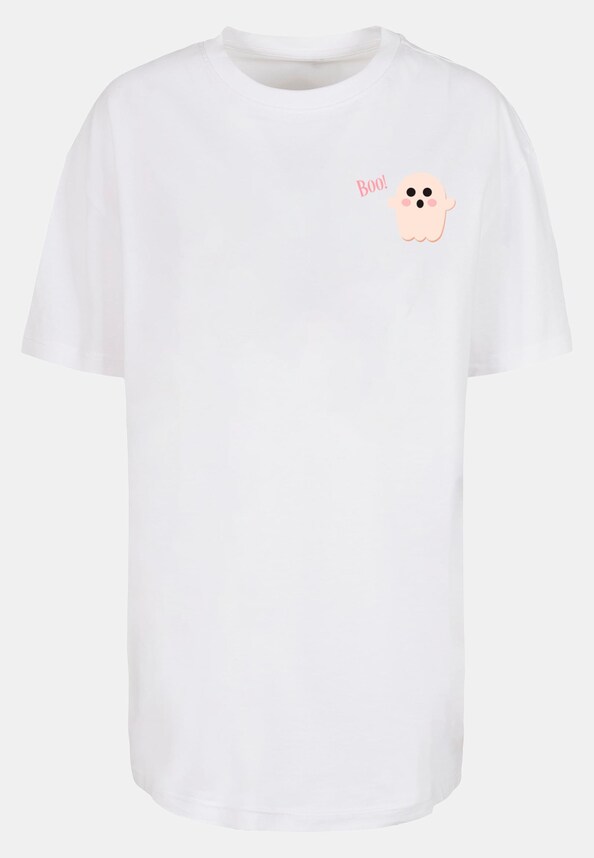 Ladies Halloween - Boo Ghost Tee-4