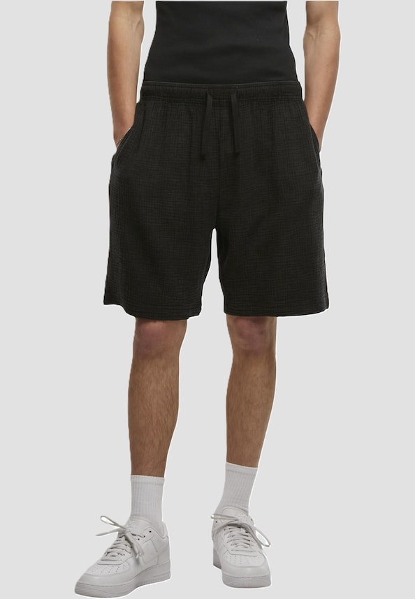 Acid Washed Musselin Shorts-0