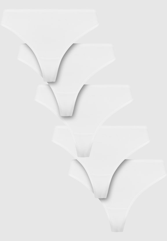 Ladies Basic Cotton Tanga 5-Pack-5