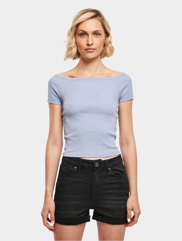 Ladies Off Shoulder Rib-2