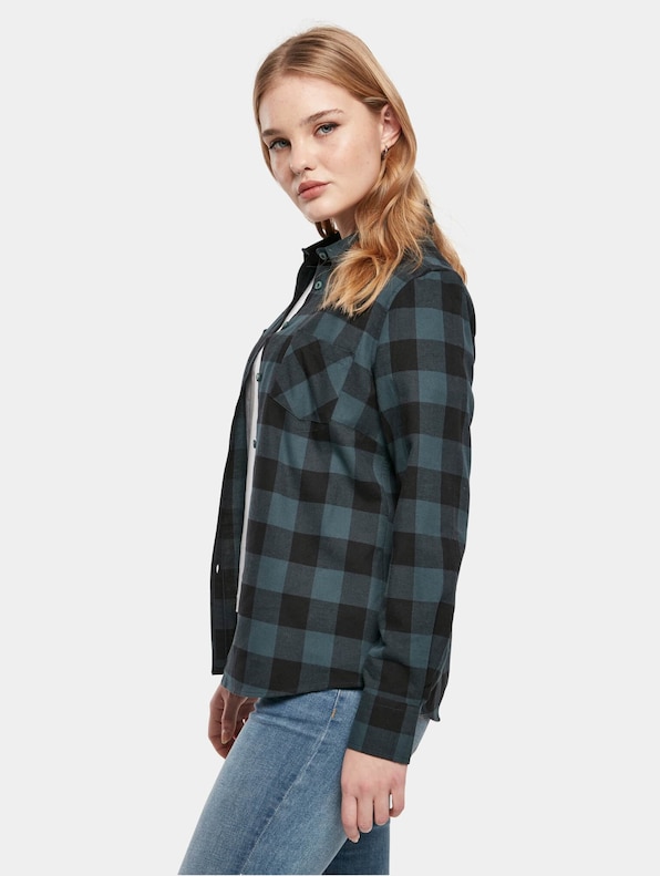 Ladies Turnup Checked Flanell-3